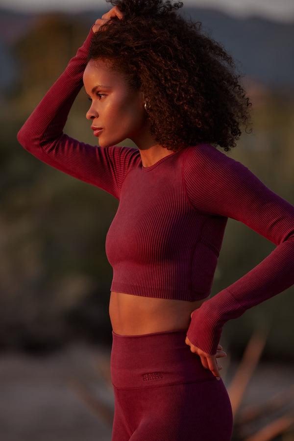 spiritual gangster Seamless Liberty Top DARK DAHLIA