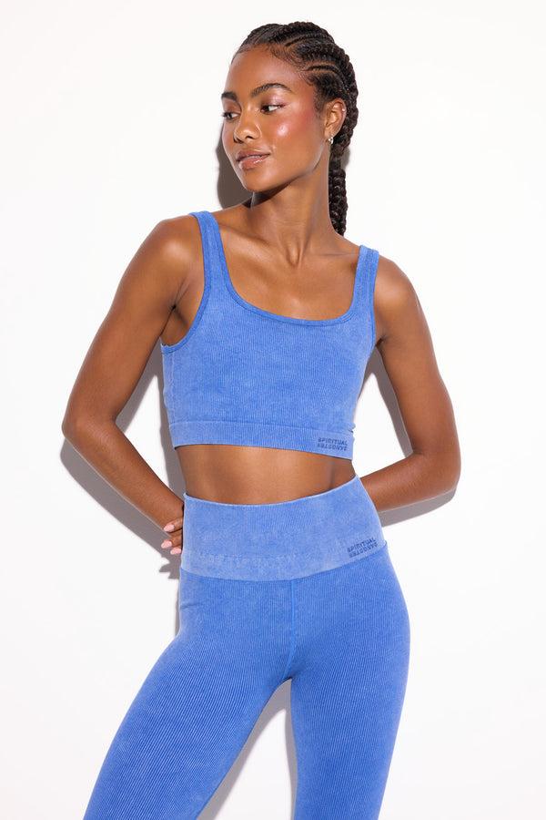 Spiritual Gangster Seamless Love Longline Bra ELECTRIC BLUE