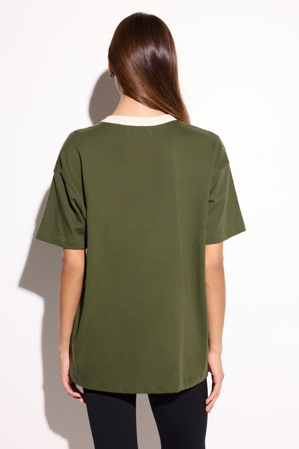 Spiritual Gangster SG Eagle Boyfriend Ringer MOJAVE GREEN