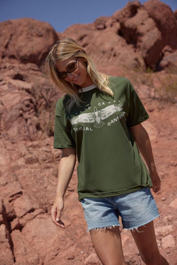 spiritual gangster SG Eagle Boyfriend Ringer MOJAVE GREEN