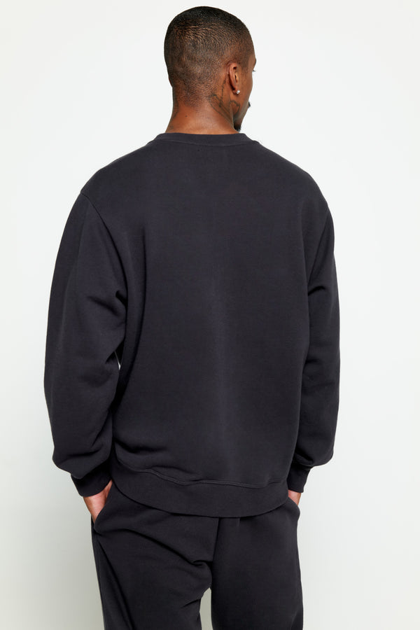 Spiritual Gangster SG Emblem Men's Classic Crew VINTAGE BLACK