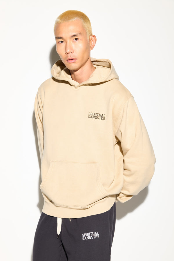 Spiritual Gangster SG Emblem Men's Classic Hoodie SANDSTONE