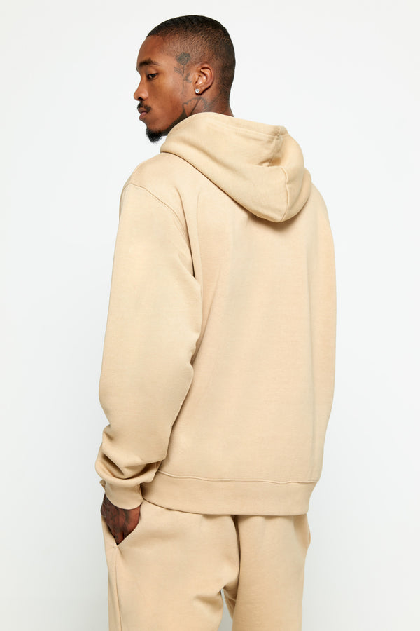 Spiritual Gangster SG Emblem Men's Classic Hoodie SANDSTONE