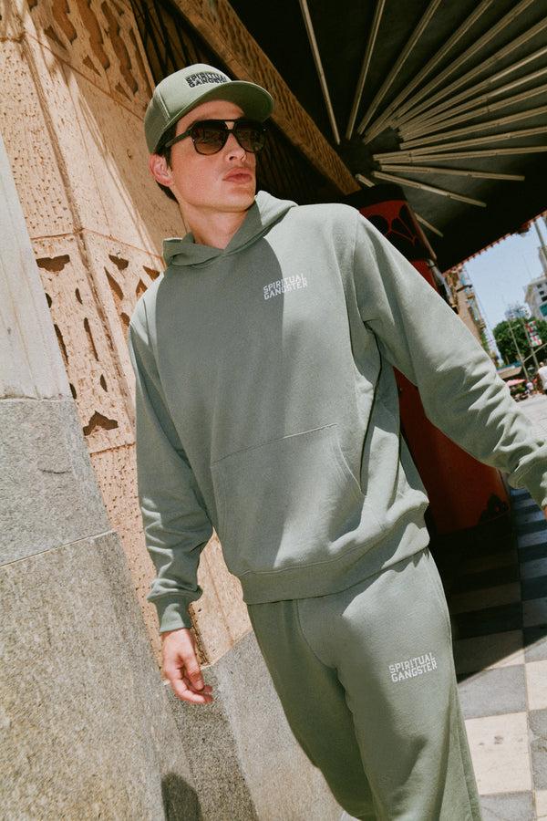 Spiritual Gangster SG Emblem Men's Classic Hoodie VINTAGE ARMY