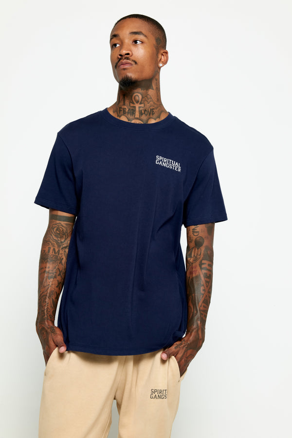 Spiritual Gangster SG Emblem Men's Classic Tee MIDNIGHT NAVY
