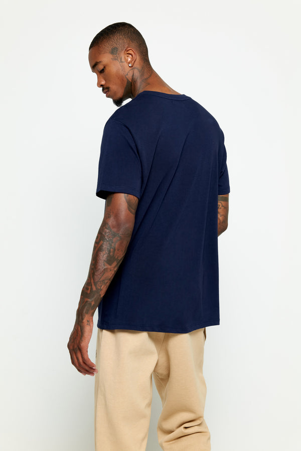 Spiritual Gangster SG Emblem Men's Classic Tee MIDNIGHT NAVY