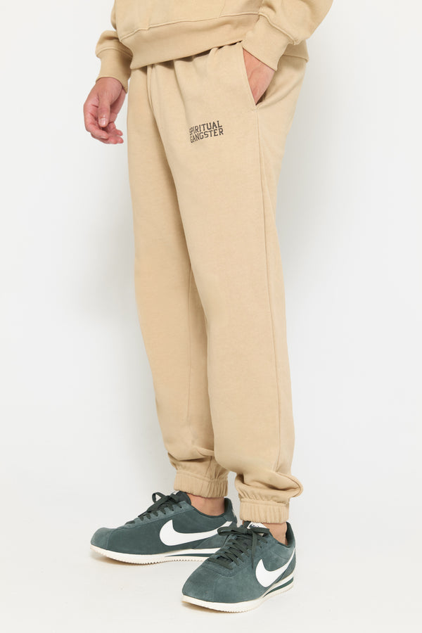 Spiritual Gangster SG Emblem Men's Sweatpant SANDSTONE