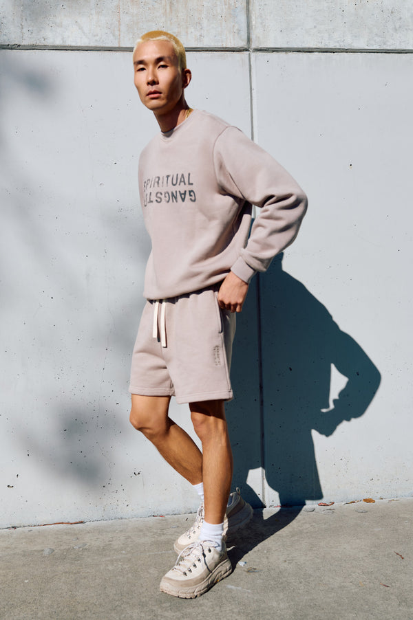 Spiritual Gangster SG Logo Bixby Sweatshort MOON ROCK