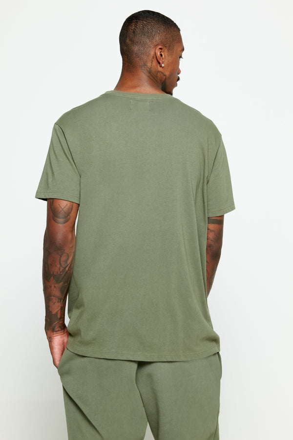 Spiritual Gangster SG Logo Men's Classic Tee VINTAGE ARMY