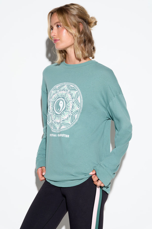 Spiritual Gangster SG Mandala Denver Top DUSTY SAGE