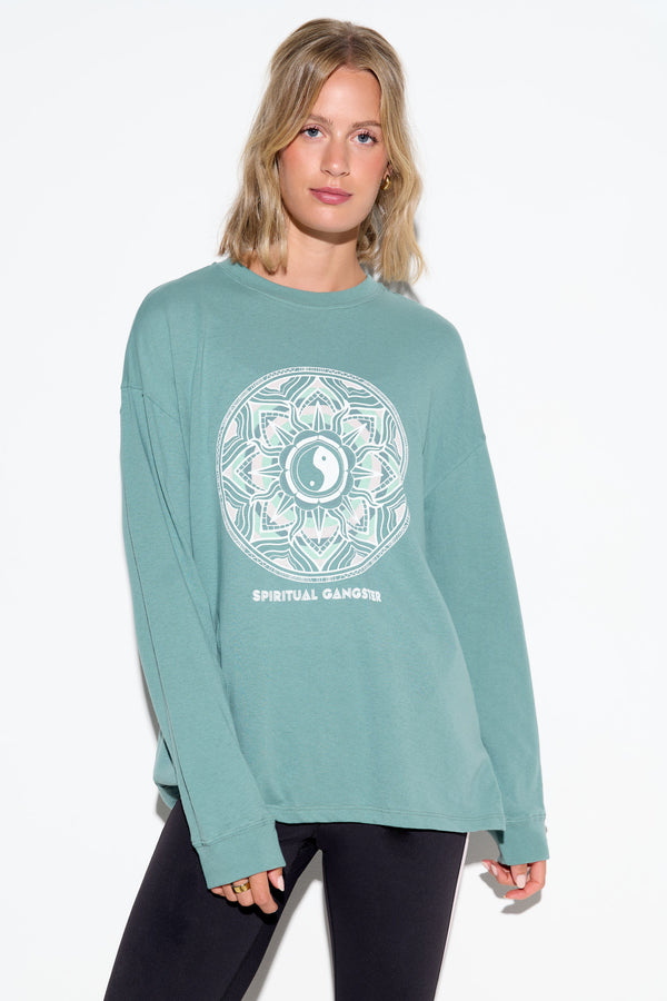 spiritual gangster SG Mandala Denver Top DUSTY SAGE