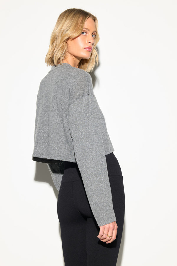 Spiritual Gangster SG Pegasus Drew Top HEATHER GREY