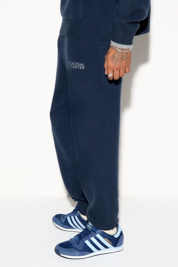 Spiritual Gangster SG Porter Men's Cashmere Wool Sweatpant MIDNIGHT