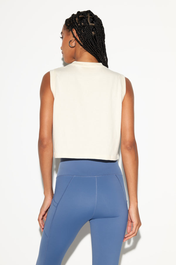 Spiritual Gangster SG Shell Crawford Crop Tank CANVAS