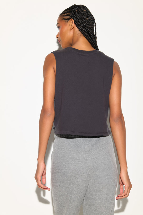 Spiritual Gangster SG Shine Callie Crop VINTAGE BLACK