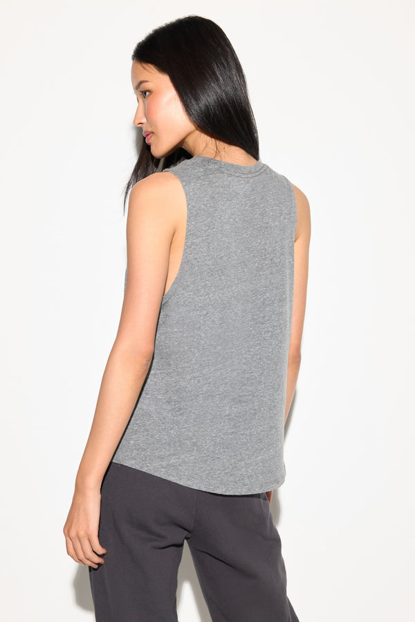 Spiritual Gangster SG Shine Jade Muscle Tank HEATHER GREY