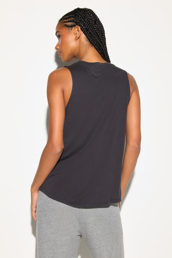 Spiritual Gangster SG Shine Jade Muscle Tank VINTAGE BLACK