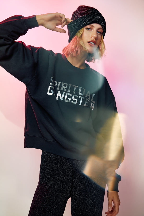 Spiritual Gangster SG Shine La Brea Crew VINTAGE BLACK