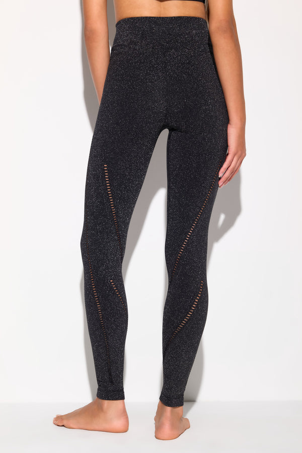 Spiritual Gangster Shimmer Seamless Love Legging BLACK