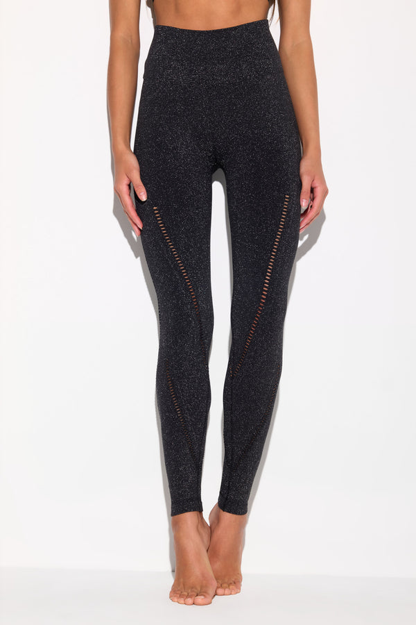 spiritual gangster Shimmer Seamless Love Legging BLACK