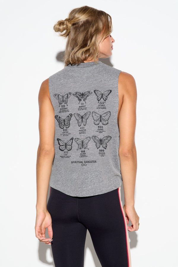 Spiritual Gangster Signs Of Manifest Vibe Tank HEATHER GREY