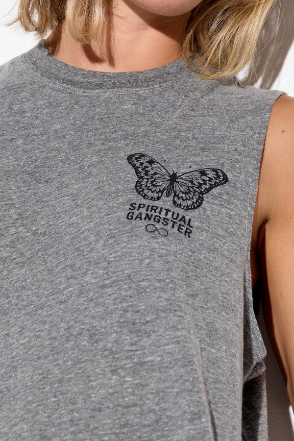 Spiritual Gangster Signs Of Manifest Vibe Tank HEATHER GREY