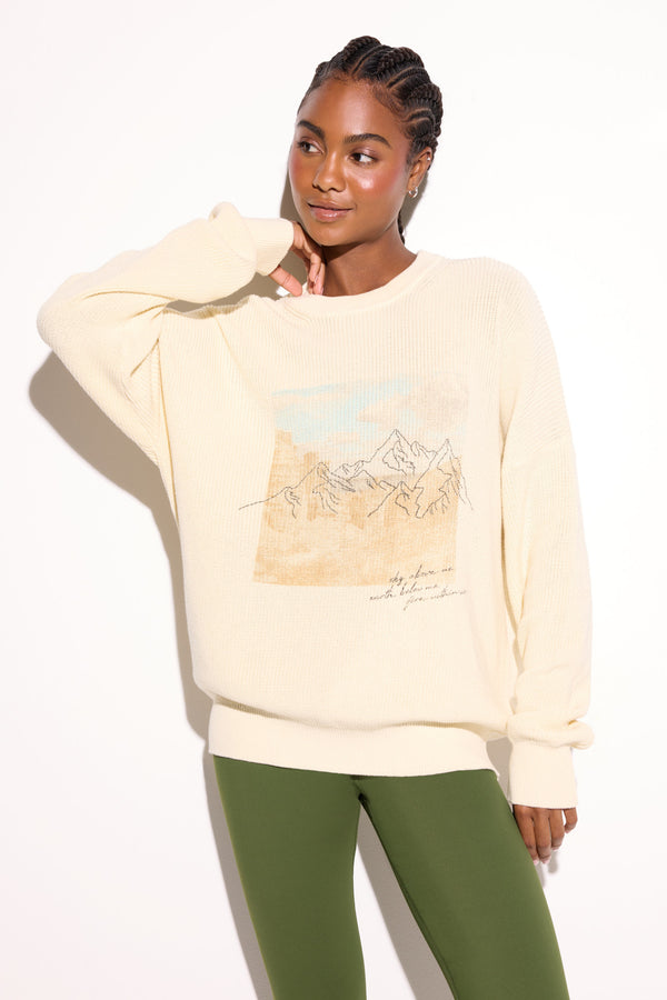 Spiritual Gangster Above Me Lyric Sweater CANVAS