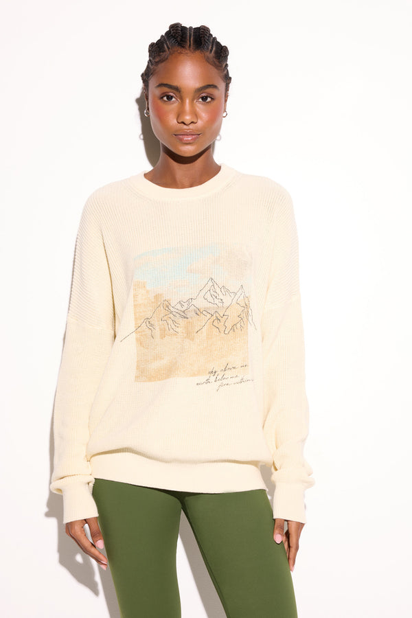 spiritual gangster Above Me Lyric Sweater CANVAS