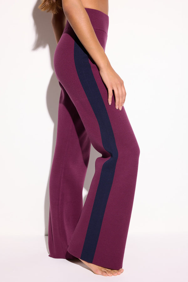 Spiritual Gangster Blake Wide Leg Pant DARK DAHLIA