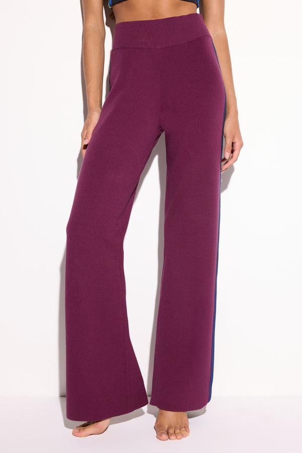 Spiritual Gangster Blake Wide Leg Pant DARK DAHLIA