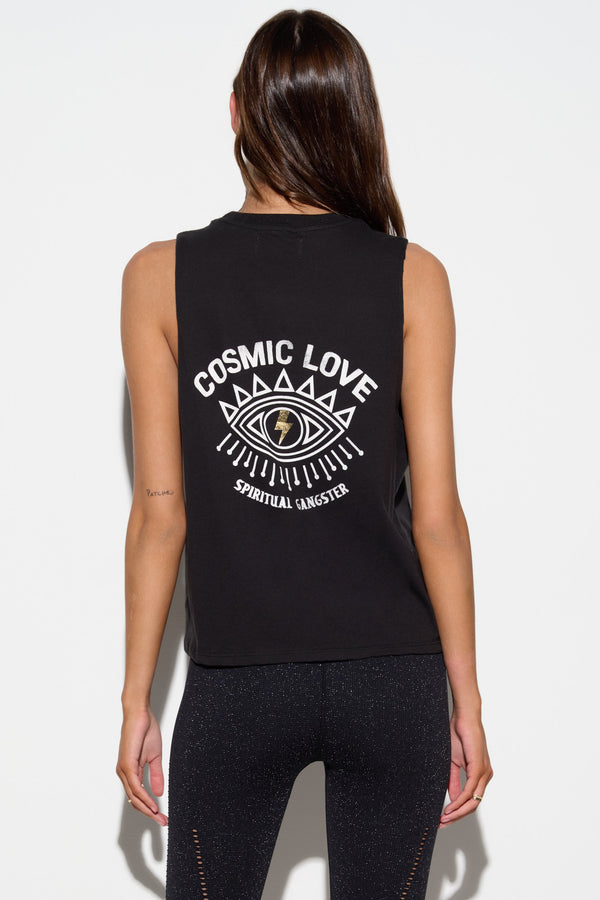 spiritual gangster Cosmic Love Vibe Tank BLACK