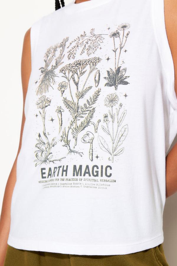 Spiritual Gangster Earth Magic Bowery Tank WHITE