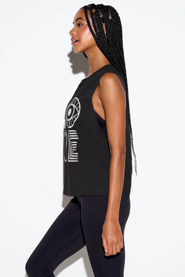 Spiritual Gangster Eye Love Vibe Tank BLACK