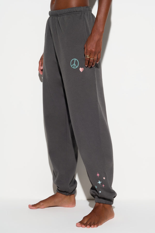Spiritual Gangster Good Vibes Sol Sweatpant ASH