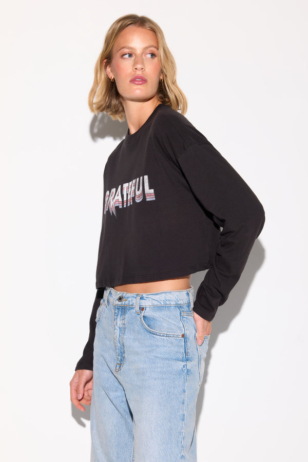 Spiritual Gangster Grateful Ascent Drew Top BLACK