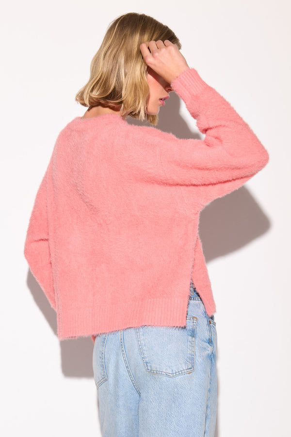 Spiritual Gangster Love Keats Sweater CRIMSON ROSE