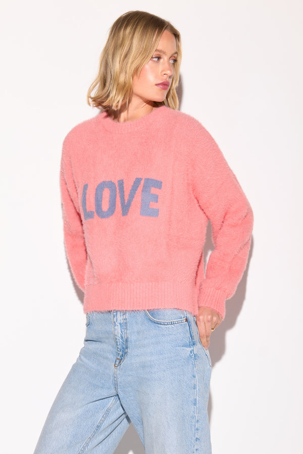 Spiritual Gangster Love Keats Sweater CRIMSON ROSE