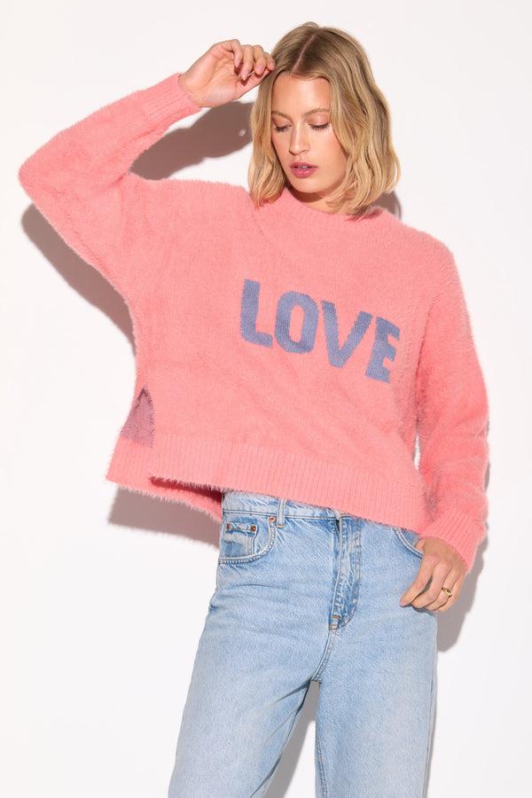 spiritual gangster Love Keats Sweater CRIMSON ROSE