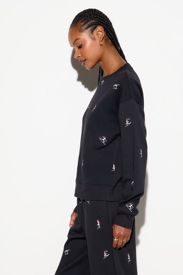 Spiritual Gangster Namaski Astrid Crew BLACK