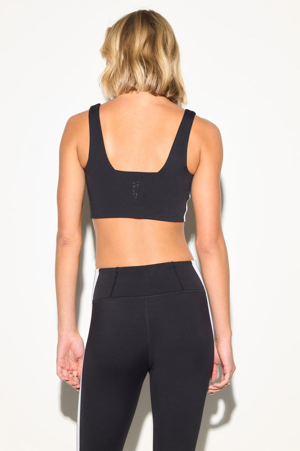 Spiritual Gangster Nirvana Ezra Longline Bra BLACK