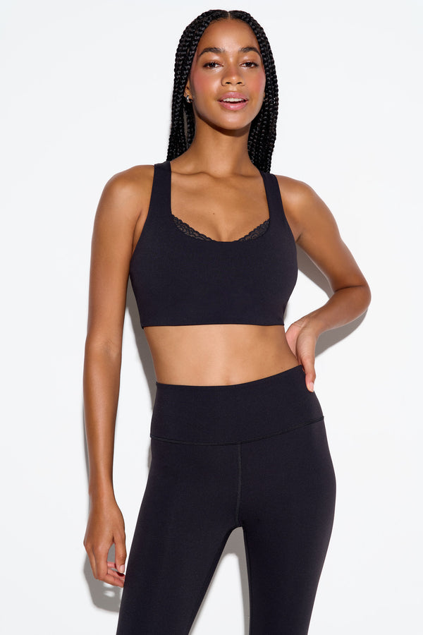 Spiritual Gangster Nirvana Harmony Bra BLACK