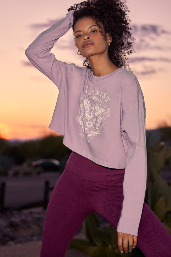 Spiritual Gangster Optimist Drew Top ORCHID MOON