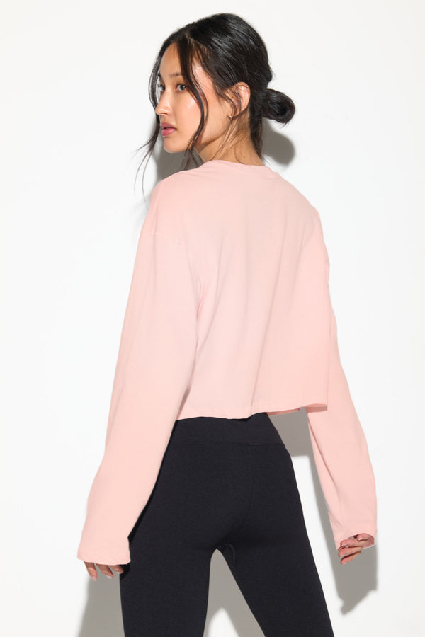 Spiritual Gangster Peace Drew Top CHAMPAGNE