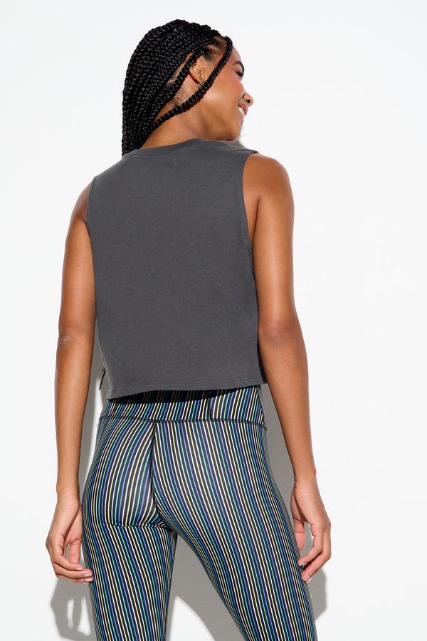 Spiritual Gangster Peace Love Spirit Crop Tank ASH