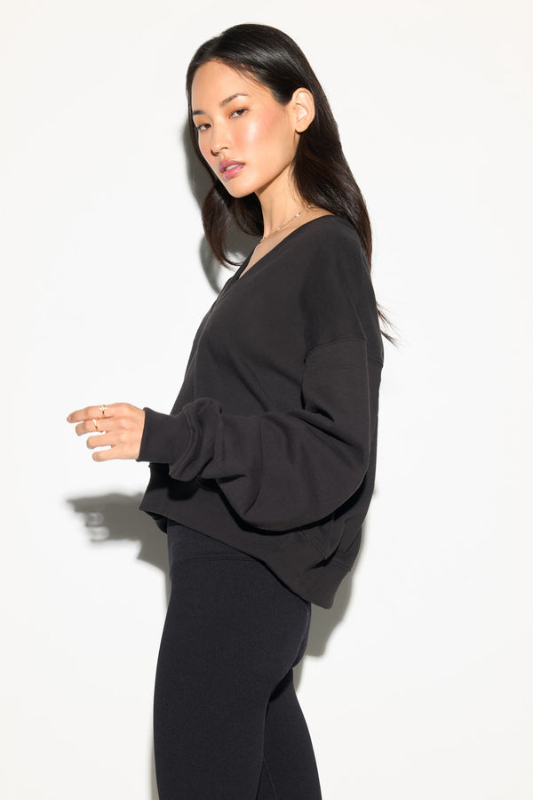 Spiritual Gangster Rialto Cropped Sweatshirt BLACK