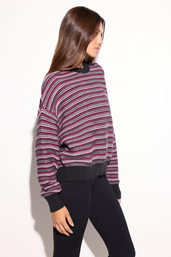 Spiritual Gangster Rue Ottoman Sweater DARK DAHLIA
