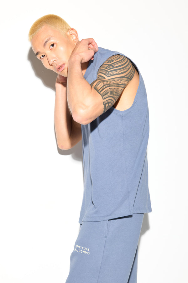 Spiritual Gangster SG Logo Eastwood Tank BLUE JEAN