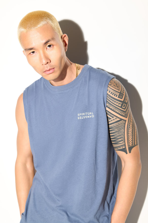 Spiritual Gangster SG Logo Eastwood Tank BLUE JEAN