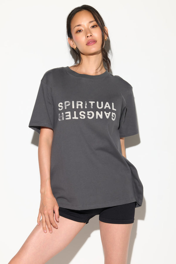 Spiritual Gangster SG Logo Silverlake Tee ASH