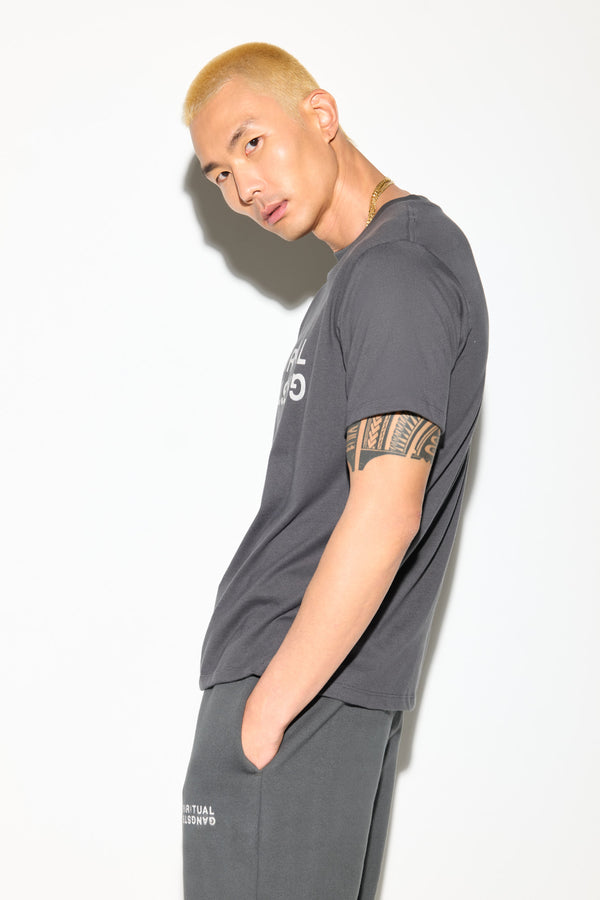 Spiritual Gangster SG Logo Silverlake Tee ASH